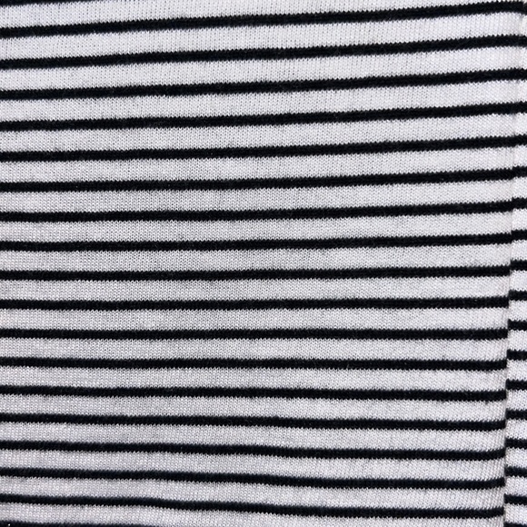 BLACK white stripe cotton blend sleeveless banana republic factory top bow XL - Picture 8 of 8